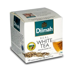 Dilmah White Tea Ceylon Silver Tips Not Flavored 10 Tea Bag 20g, Pack Of 6 Dilmah White Tea Ceylon Silver Tips Not Flavored 10 Tea Bag 20g, Pack Of 6