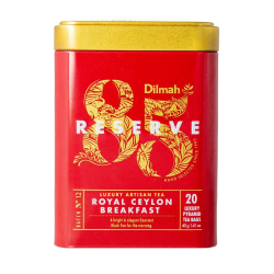 Dilmah 85 Reserve Royal Ceylon Breakfast Black Tea Tin Caddy 20 Tea Bag 40g, Pack Of 5 Dilmah 85 Reserve Royal Ceylon Breakfast Black Tea Tin Caddy 20 Tea Bag 40g, Pack Of 5