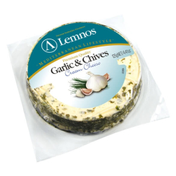 Lemnos Cream Cheese Garlic & Chives 125g, Pack Of 12