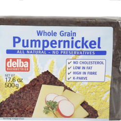 Delba Whole Grain Pumpernickel Bread 500g, Pack Of 12