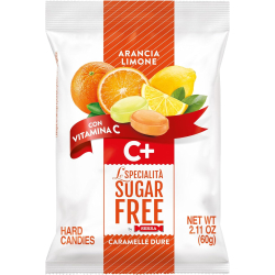 Serra Sugar Free Candies Orange and Lemon with Vitamin C 60g, Pack Of 8