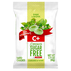 Serra Sugar Free Candies Lemon Herbs With Vitamin C 60g, Pack Of 8