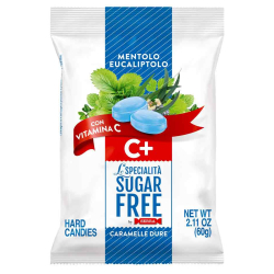 Serra Sugar Free Candies Menthol Eucalyptus With Vitamin C 60g, Pack Of 8
