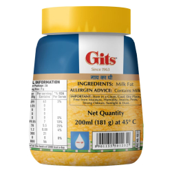 Gits Cow Ghee 200 ml, Pack Of 12 Gits Cow Ghee 200 ml, Pack Of 12