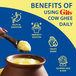 Gits Cow Ghee 6x500 ml Jar Gits Cow Ghee 6x500 ml Jar