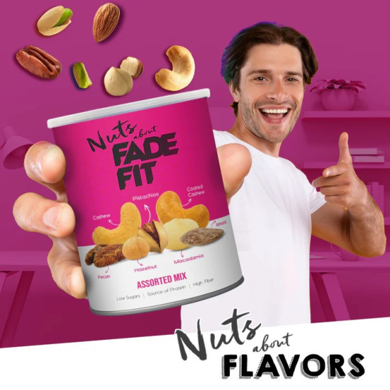 Fade Fit Assorted Mix Nuts, Gluten Free, Low Sodium 200g, Pack Of 3