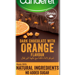 Canderel Dark Chocolate With Orange Flavour, No Added Sugar 75gm, Pack Of 6 Canderel Dark Chocolate With Orange Flavour, No Added Sugar 75gm, Pack Of 6