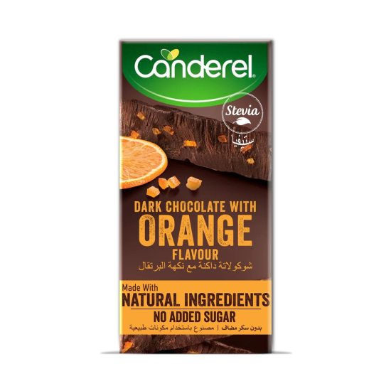 Canderel Dark Chocolate With Orange Flavour, No Added Sugar 75gm, Pack Of 6