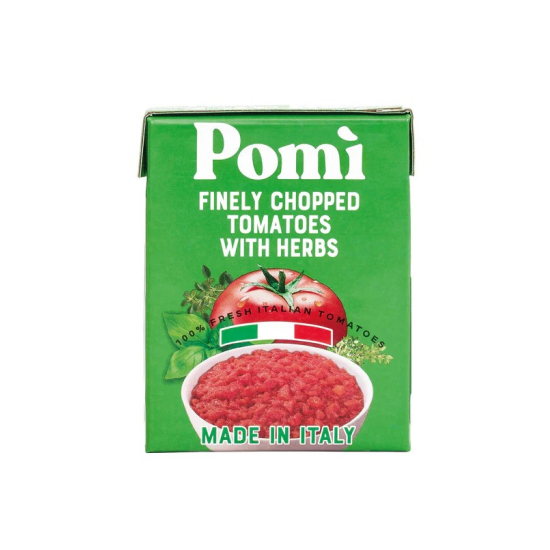 Pomi Finely Chopped Tomatoes With Herbs 390g, Pack Of 12