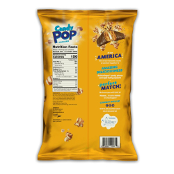 Candy Pop Popcorn Butterfinger, Made with Real Butterfinger Candy, Low Sodium, 150 Cal, Non GMO ,5.25OZ (149g), Pack Of 6 Candy Pop Popcorn Butterfinger, Made with Real Butterfinger Candy, Low Sodium, 150 Cal, Non GMO ,5.25OZ (149g), Pack Of 6