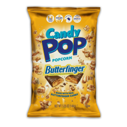 Candy Pop Popcorn Butterfinger, Made with Real Butterfinger Candy, Low Sodium, 150 Cal, Non GMO ,5.25OZ (149g), Pack Of 6 Candy Pop Popcorn Butterfinger, Made with Real Butterfinger Candy, Low Sodium, 150 Cal, Non GMO ,5.25OZ (149g), Pack Of 6