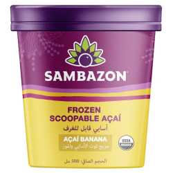 Sambazon Frozen Scoopable Acai With Banana 500 ml, Pack Of 6