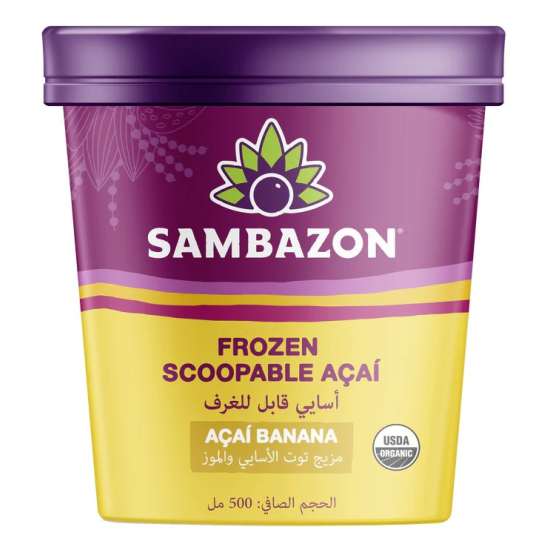 Sambazon Frozen Scoopable Acai With Banana 500 ml, Pack Of 3