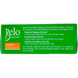 Belo Essentials Papaya Soap 135g, Pack Of 12 Belo Essentials Papaya Soap 135g, Pack Of 12