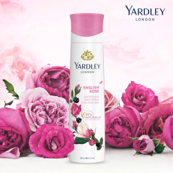 Yardley London English Rose Body Spray For Women 150 ml, Pack Of 12