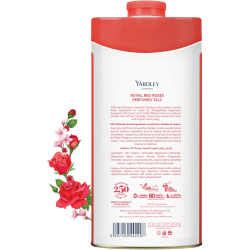 Yardley London Royal Red Rose Perfumed Talcum Body Powder, All Day Floral Rose Fragrance, 125g, Pack Of 12  Yardley London Royal Red Rose Perfumed Talcum Body Powder, All Day Floral Rose Fragrance, 125g, Pack Of 12