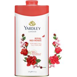 Yardley London Royal Red Rose Perfumed Talcum Body Powder, All Day Floral Rose Fragrance, 125g, Pack Of 12  Yardley London Royal Red Rose Perfumed Talcum Body Powder, All Day Floral Rose Fragrance, 125g, Pack Of 12