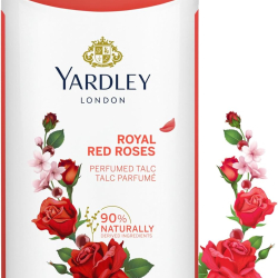 Yardley London Royal Red Rose Perfumed Talcum Body Powder, All Day Floral Rose Fragrance, 125g, Pack Of 12  Yardley London Royal Red Rose Perfumed Talcum Body Powder, All Day Floral Rose Fragrance, 125g, Pack Of 12
