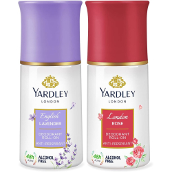 YARDLEY LONDON Roll On (English Lavender Roll On + London Rose Roll On), 50 ml X 2, Pack Of 12