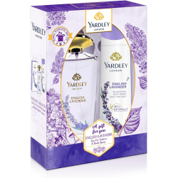 Yardley English Lavender Perfumed Gift Set, Floral Aromatic Freshness, Relaxing And Calming Scent, Eau De Toilette 125 ml + Body Spray 150 ml Yardley English Lavender Perfumed Gift Set, Floral Aromatic Freshness, Relaxing And Calming Scent, Eau De Toilette 125 ml + Body Spray 150 ml
