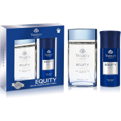 YARDLEY London Equity Perfumed Gift Set - Fresh Inviting Fragrance, All-Day Long - Eau De Toilette 100 ml + Body Spray 150 ml YARDLEY London Equity Perfumed Gift Set - Fresh Inviting Fragrance, All-Day Long - Eau De Toilette 100 ml + Body Spray 150 ml