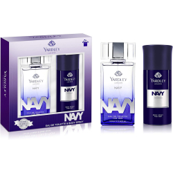 Yardley London Navy Perfumed Gift Set for Men - EDT 100 ml + Body Spray 150 ml  Yardley London Navy Perfumed Gift Set for Men - EDT 100 ml + Body Spray 150 ml