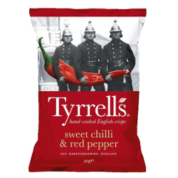 Tyrrells Sweet Chilli And Red Pepper 40g, Pack Of 24 Tyrrells Sweet Chilli And Red Pepper 40g, Pack Of 24