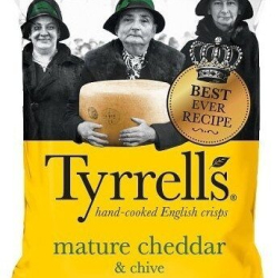 Tyrrells Mature Cheddar & Chives 24x40g Tyrrells Mature Cheddar & Chives 24x40g