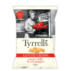 Tyrrells Sweet Chilli and Red Pepper Crisps 150g, Pack Of 12 Tyrrells Sweet Chilli and Red Pepper Crisps 150g, Pack Of 12