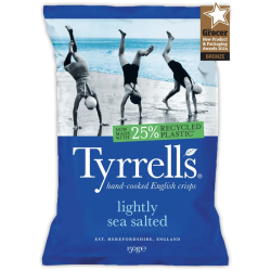 Tyrrells Lightly Sea Salted Crisps 150g, Pack Of 12 Tyrrells Lightly Sea Salted Crisps 150g, Pack Of 12