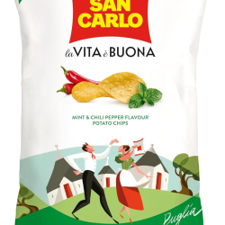 San Carlo Mint & Chili Pepper Potato Chips 150g, Pack Of 6