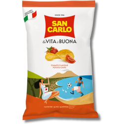San Carlo Tomato Flavour Potato Chips 150g, Pack Of 6 San Carlo Tomato Flavour Potato Chips 150g, Pack Of 6