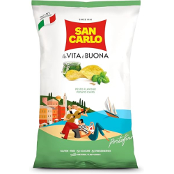 San Carlo Pesto Flavour Potato Chips 150g, Pack Of 6 San Carlo Pesto Flavour Potato Chips 150g, Pack Of 6