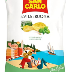 San Carlo Pesto Flavour Potato Chips 150g, Pack Of 6