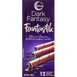 Sunfeast Dark Fantasy Fantastik Choco Creme Filled Wafer Rolls 36x150g Sunfeast Dark Fantasy Fantastik Choco Creme Filled Wafer Rolls 36x150g