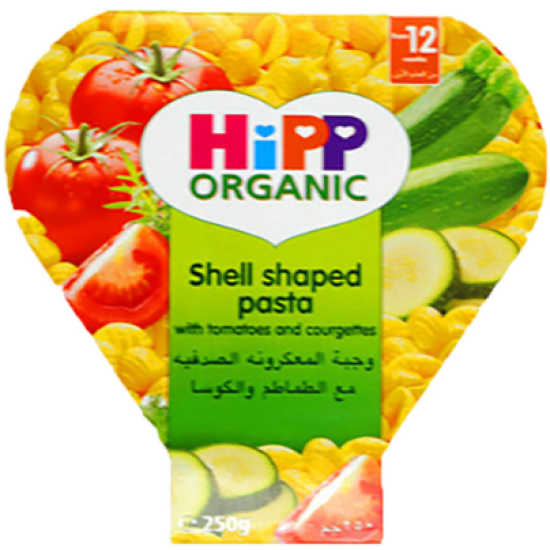 Hipp Organic Shell Shaped Pasta with Tomatoes and Courgettes 250g