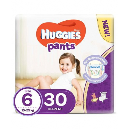Huggies Active Baby Pants - size 6 (15-25kg) 30pcs