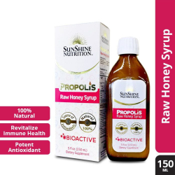 Sunshine Nutrition Propolis Raw Honey Syrup 150 ml Sunshine Nutrition Propolis Raw Honey Syrup 150 ml