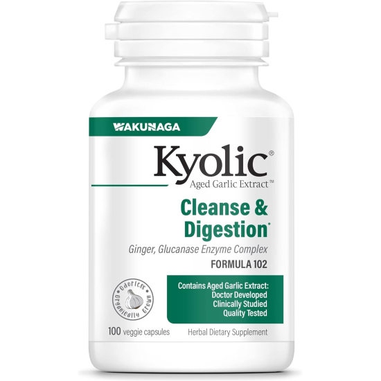 Kyolic Formula 102 Candida Cleanse & Digestion 100 Vegetarian Capsules