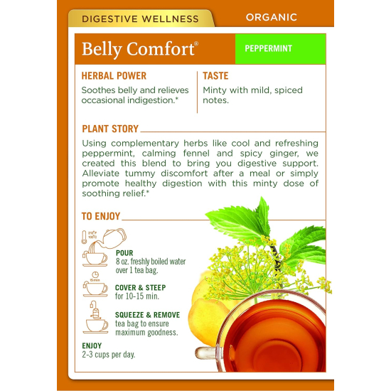 Organic Belly Comfort Peppermint 16 Tea bags
