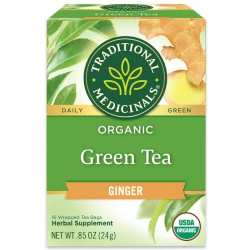Traditional Medicinal Green Tea With Ginger, 16 Teabags Traditional Medicinal Green Tea With Ginger, 16 Teabags