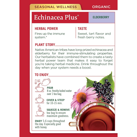 Traditional Medicinals Echinacea Elderberry 16 Tea Bags