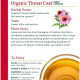 Traditional Medicinals Throat Coat Lemon Echinacea 16 Tea Bags