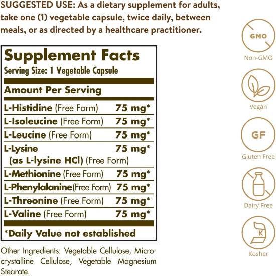 Solgar Essential Amino Complex 90 Vegetable Capsules