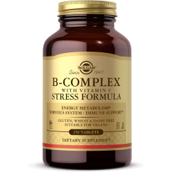 Solgar B Complex With Vitamin C Stress Formula 250 Capsules Solgar B Complex With Vitamin C Stress Formula 250 Capsules