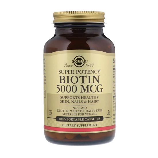 Solgar Biotin 5000mcg 100 Tablets
