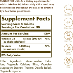 Solgar Calcium Citrate With Vitamin D3 120 Tablet Solgar Calcium Citrate With Vitamin D3 120 Tablet