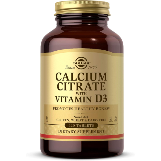 Solgar Calcium Citrate With Vitamin D3 120 Tablet