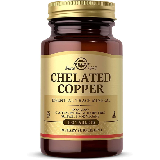 Solgar Chelated Copper 100 Tablets