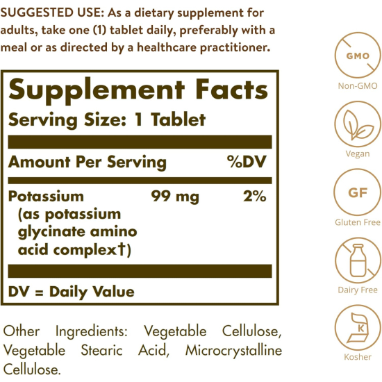 Solgar Potassium Complex 100 Tablet